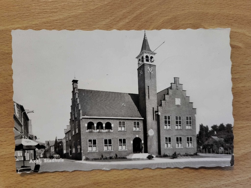 ansicht AXEL Stadhuis, Verzamelen, Ansichtkaarten | Nederland, Ophalen of Verzenden, Voor 1920, Zeeland