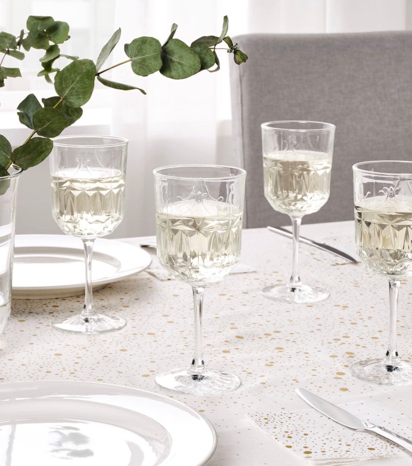 10x IKEA SÄLLSKAPLIG wijnglazen, Ophalen, Glas of Glazen, IKEA, Modern