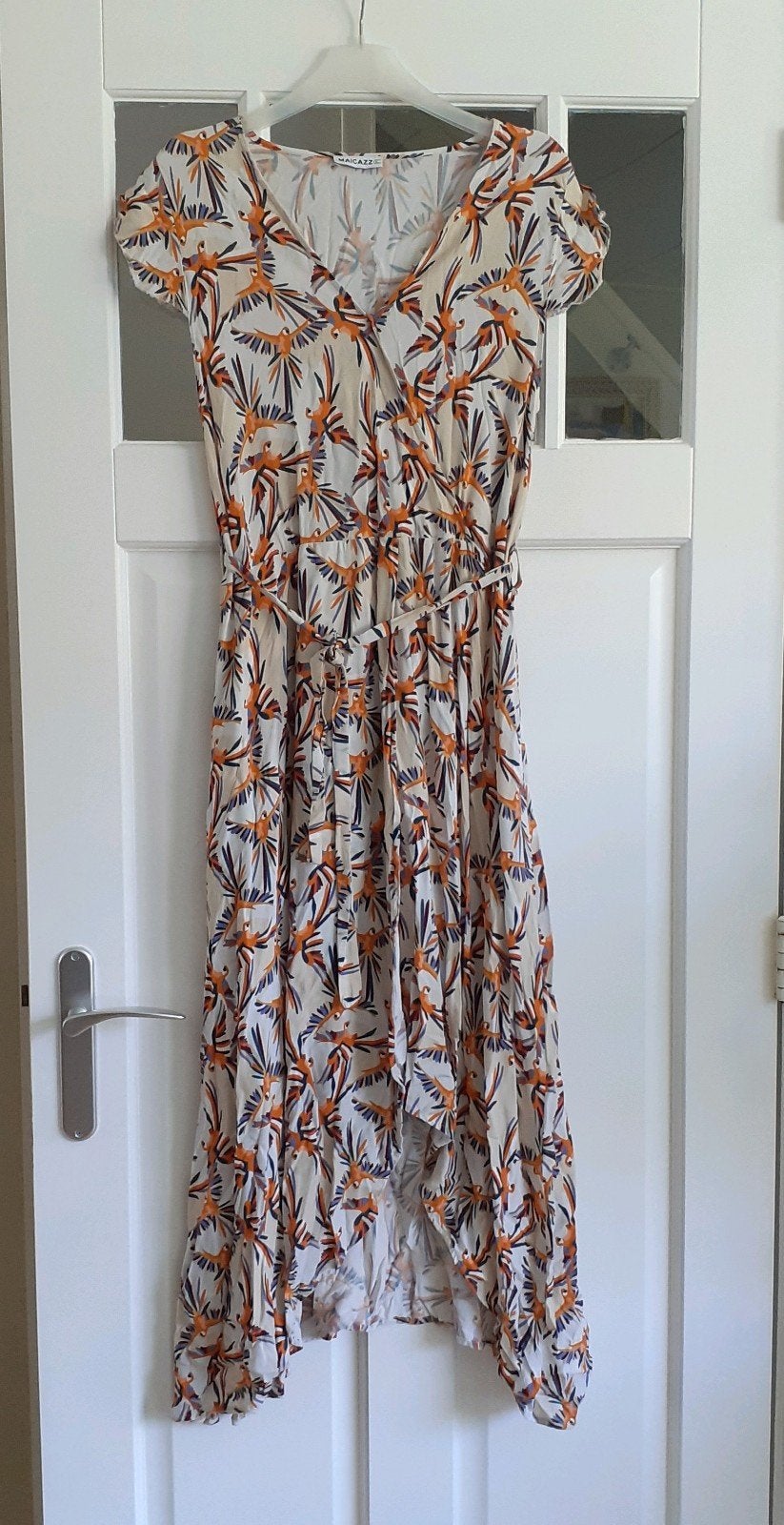 Maicazz lange jurk met mooie print maat M, Kleding | Dames, Maat 38/40 (M), Meerkleurig, Ophalen of Verzenden, Onder de knie