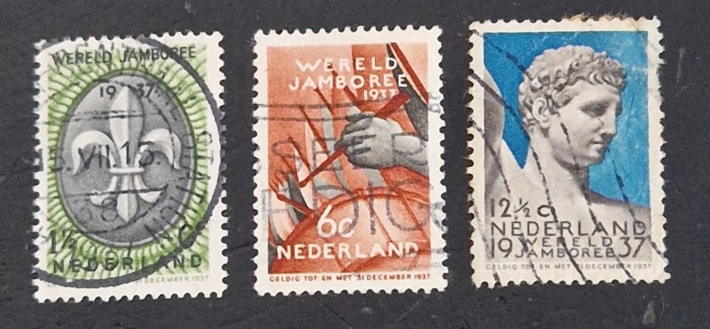 Nederland 1937 - nvph 293-295 - 5e Wereldjamboree  - ab1, Postzegels en Munten, Postzegels | Nederland, Ophalen of Verzenden, T/m 1940