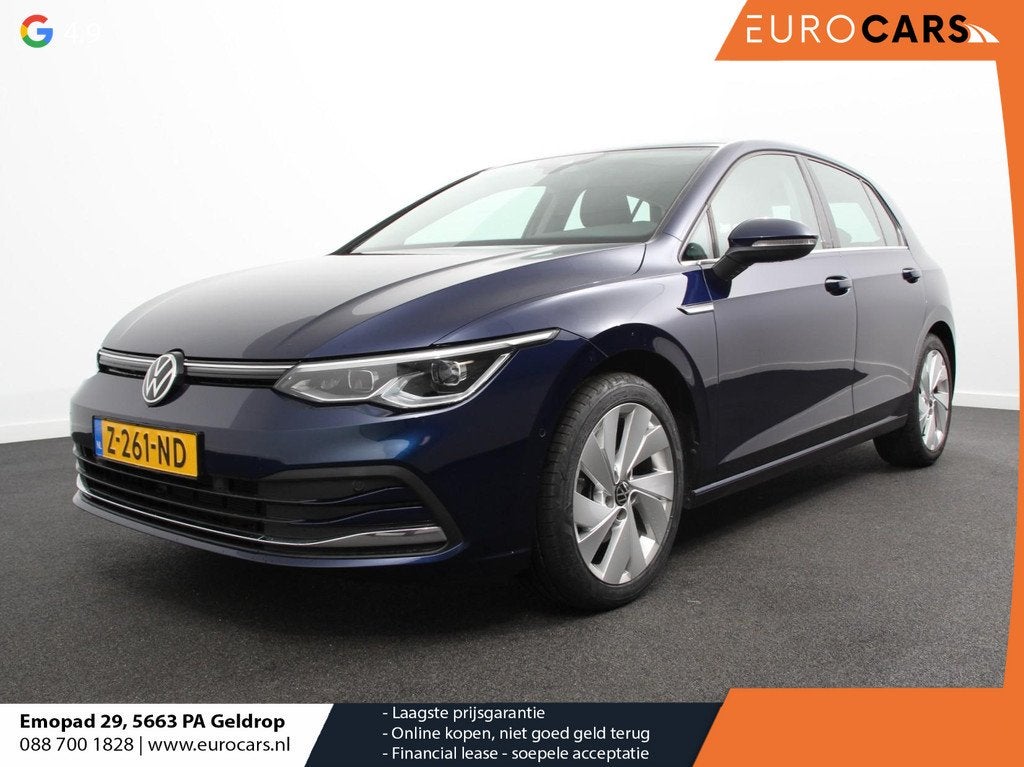 Volkswagen Golf 1.5 eTSI 150pk DSG Style Navigatie Apple Car, 4 cilinders, Blauw, 162 pk, Golf
