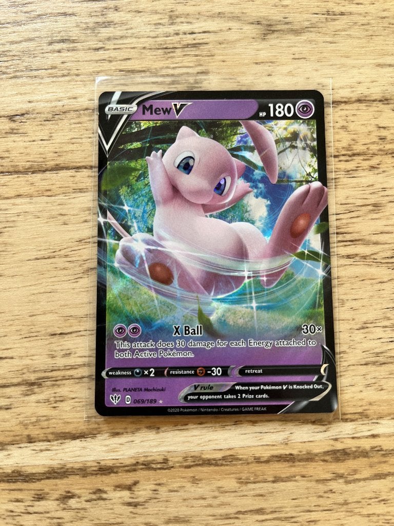 Mew V (DAA 69) Pokemon Kaart, Ophalen of Verzenden, Zo goed als nieuw, Losse kaart, Foil