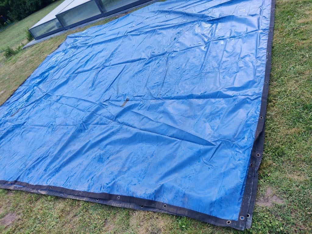 PVC 6x10m 600gr Afdekzeil Grondzeil Tentzeil Zwembadzeil, Ophalen, 15 m² of meer, Zeil