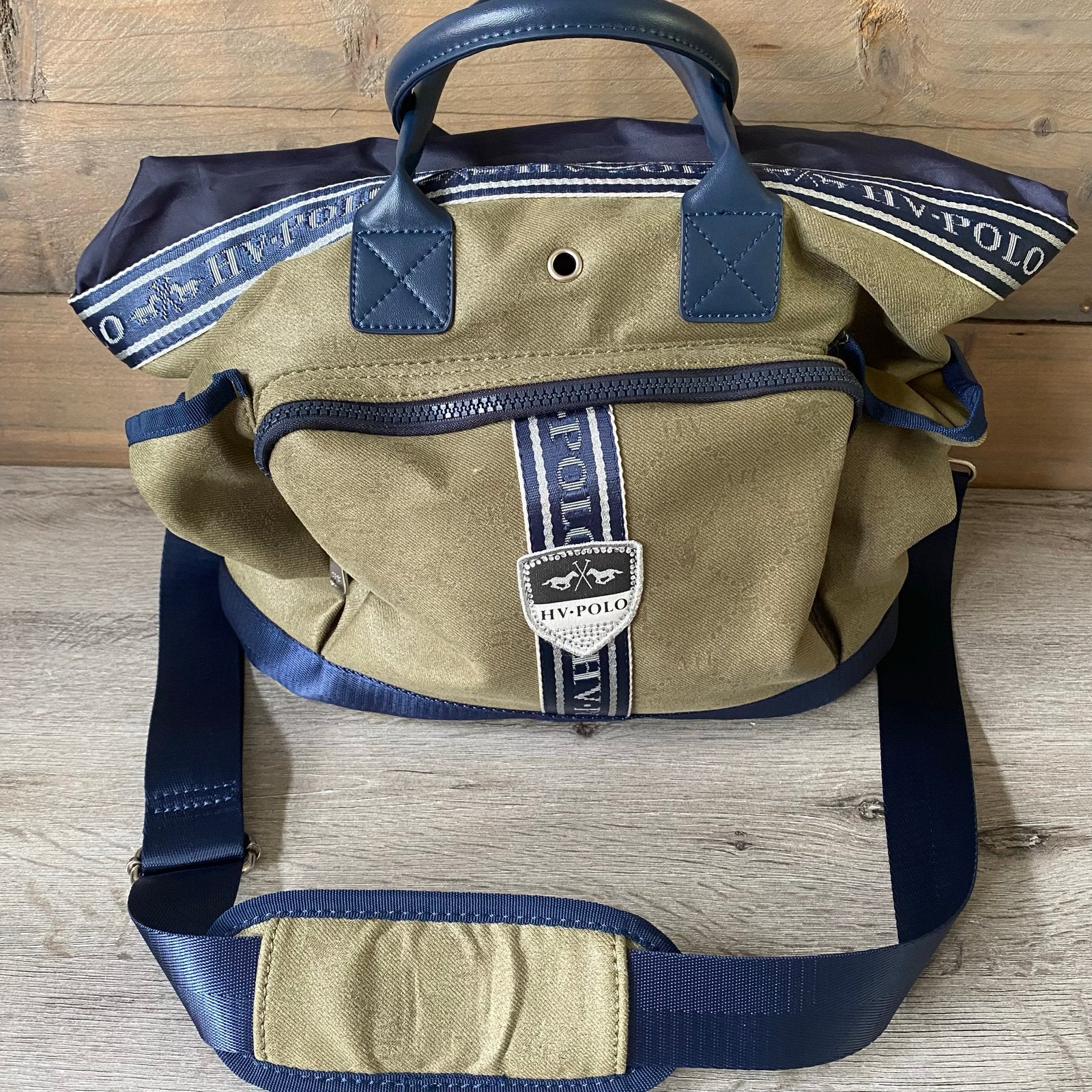HV Polo Schoudertas/Handtas - Beige/Blauw, Dieren en Toebehoren, Paarden en Pony's | Overige Paardenspullen, Nieuw, Overige soorten