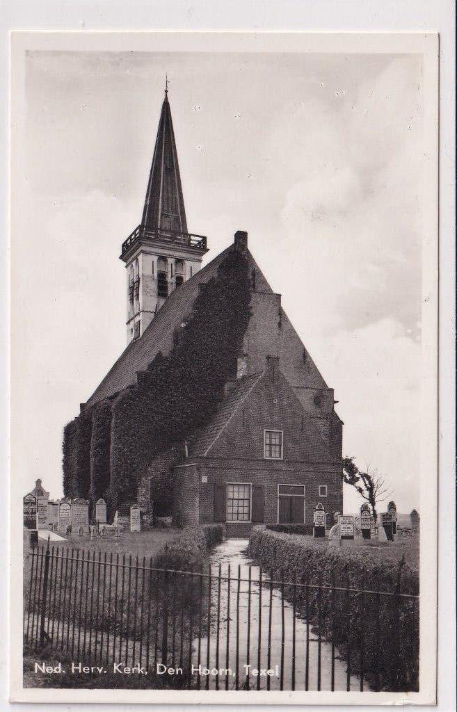 Texel Den Hoorn n.h. kerk, Ophalen of Verzenden, 1940 tot 1960, Gelopen, Waddeneilanden