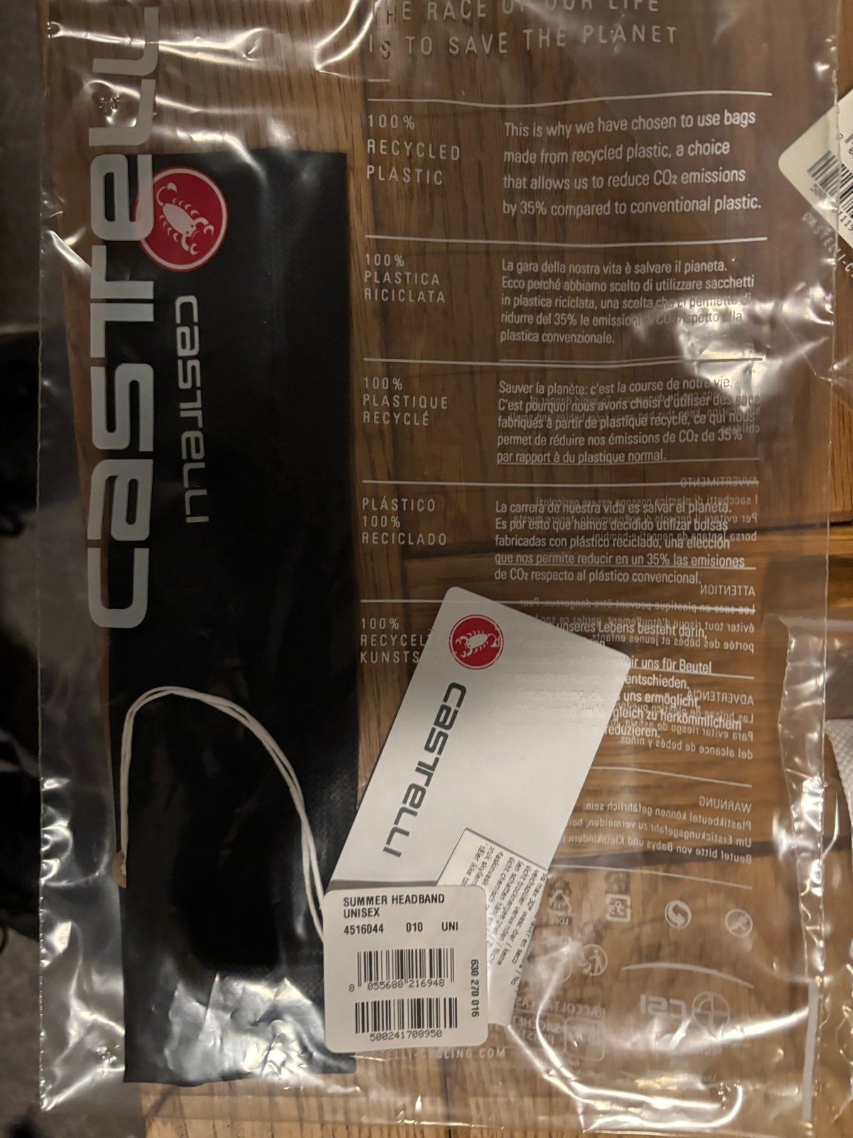 Castelli Summer Headband - Zwart/Wit, Zwart, Nieuw, Overige maten, Ophalen of Verzenden