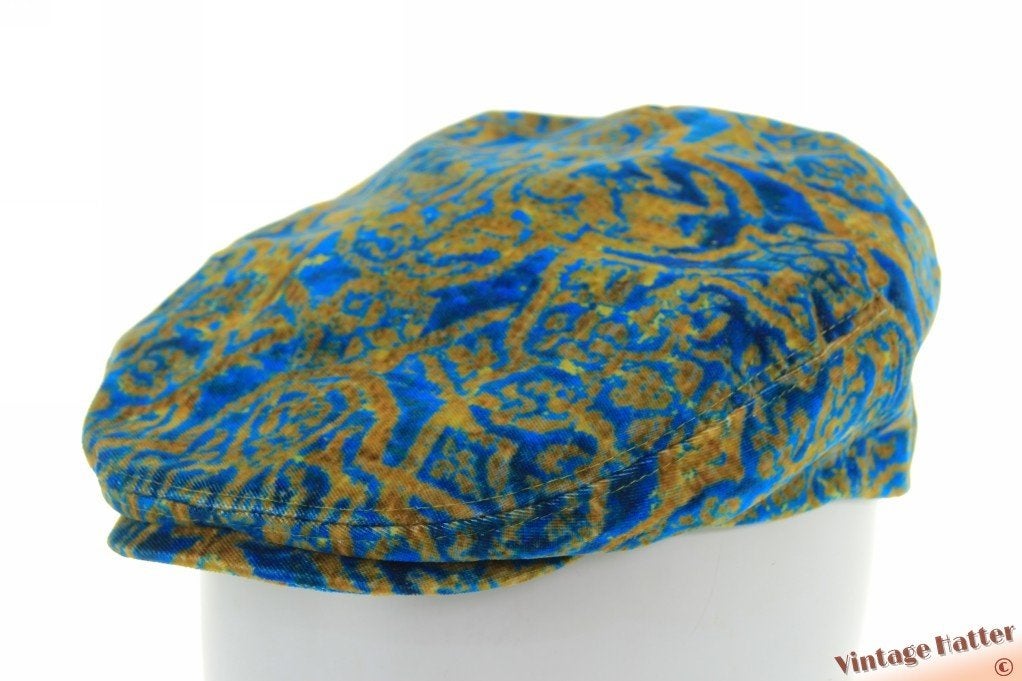 Platte pet Stetson Driver turkoise blauw fluweel nieuw 56 57, Stetson, Nieuw, Ophalen of Verzenden, Pet