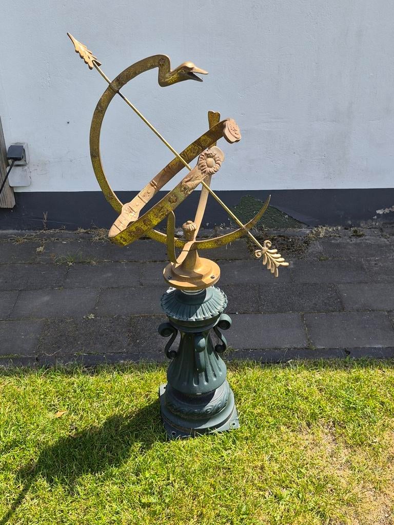 Messing  zonnewijzer, Tuin en Terras, Zonnewijzers, Ophalen
