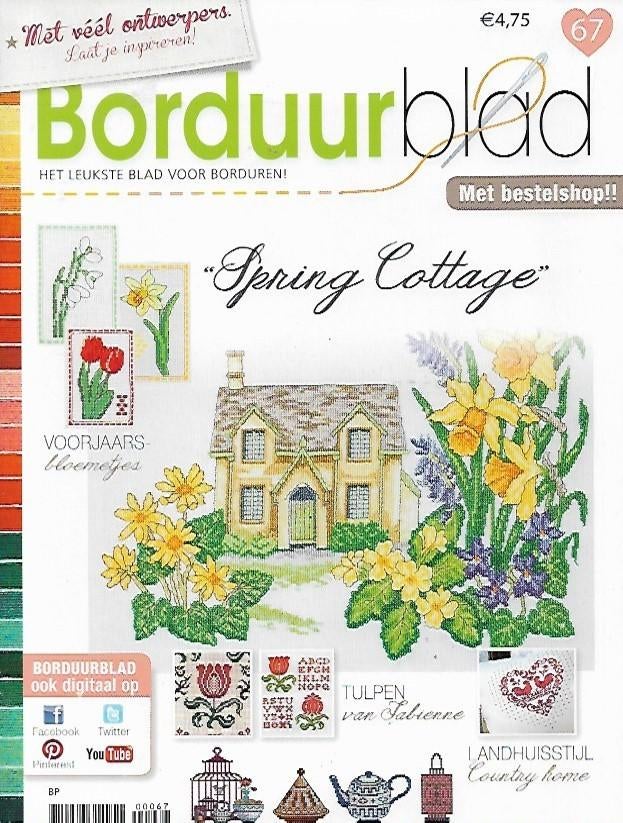 Borduurblad 67 met patronen, Ophalen of Verzenden, Zo goed als nieuw, Borduren en Naaien
