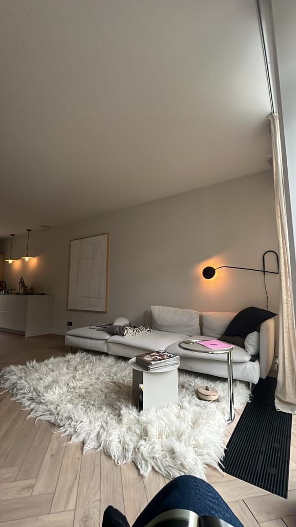 IKEA Söderhamn 4-zitsbank grijs-wit, Huis en Inrichting, Banken | Bankstellen, Ophalen, 250 tot 300 cm, Gebruikt, 75 tot 100 cm