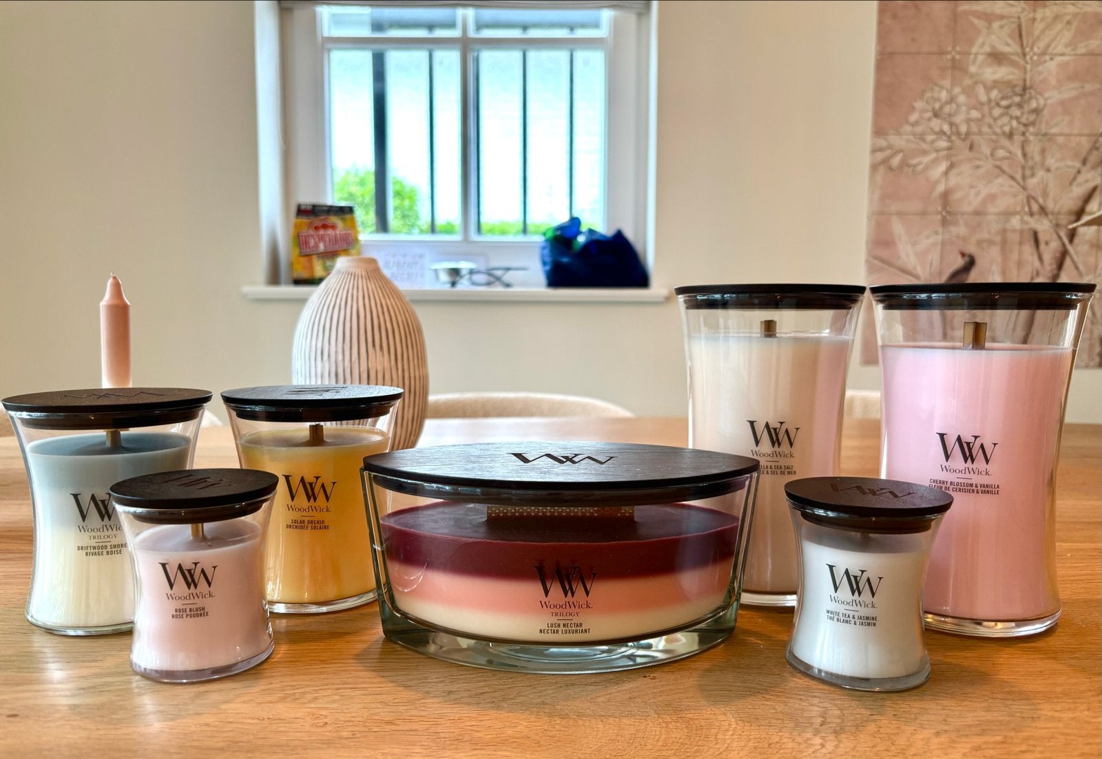 WoodWick Kaarsenpakket - Nieuw en Ongebruikt (7 stuks), Overige materialen, Wit, Nieuw, Ophalen of Verzenden