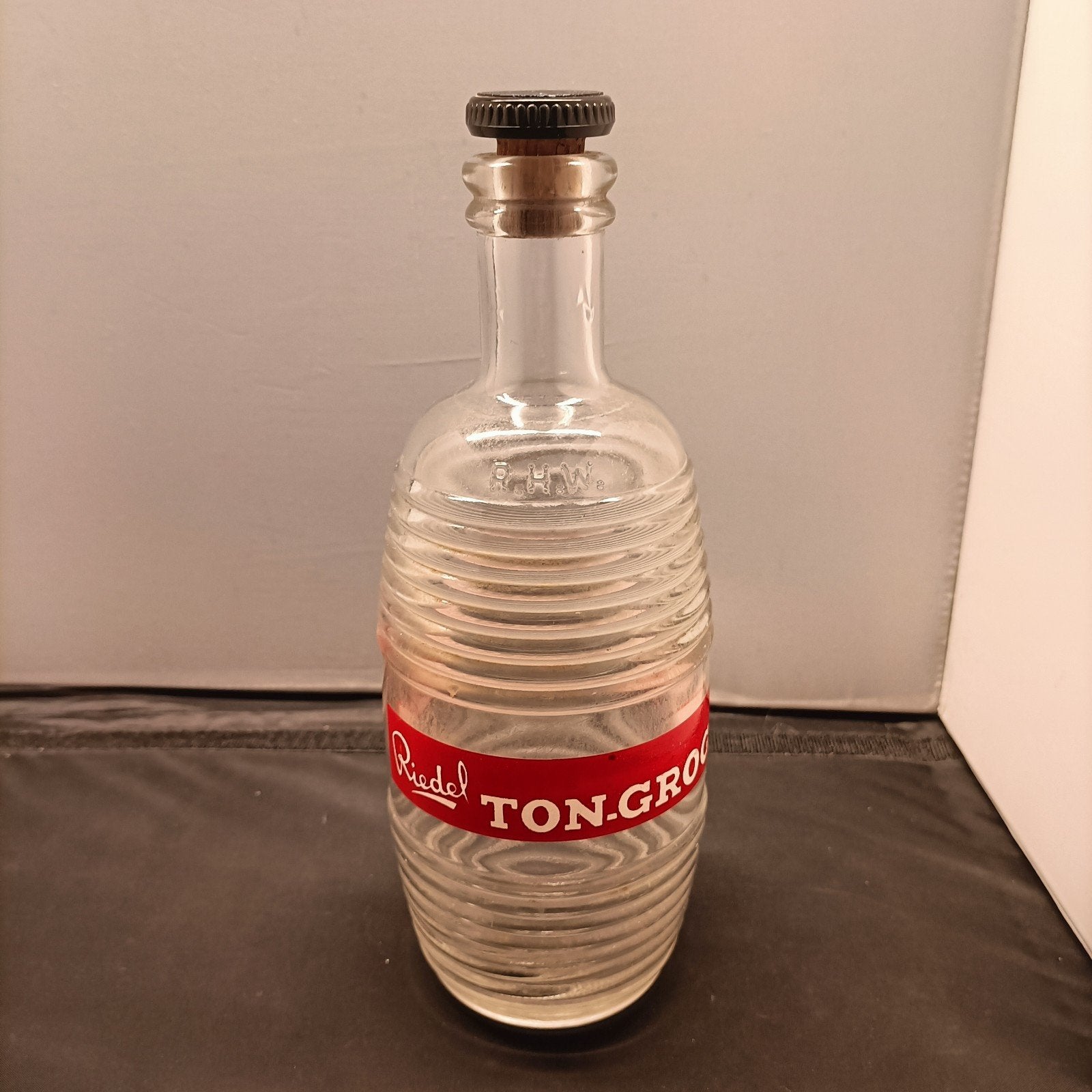 Vintage Riedel ton-grog fles, Verzamelen, Ophalen, Gebruikt, Overige typen