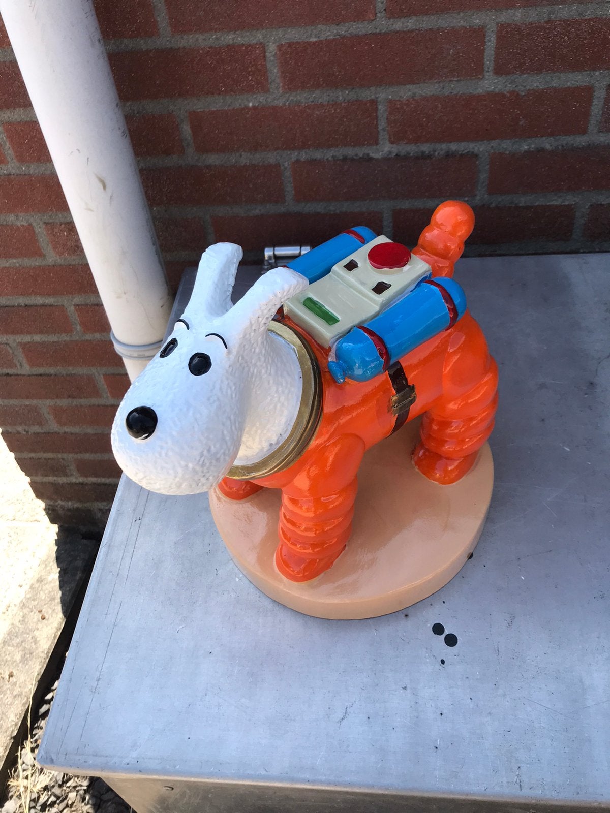 Bobby van Kuifje beeld Astronaut, Verzamelen, Beelden en Beeldjes, Ophalen of Verzenden, Zo goed als nieuw, Dier