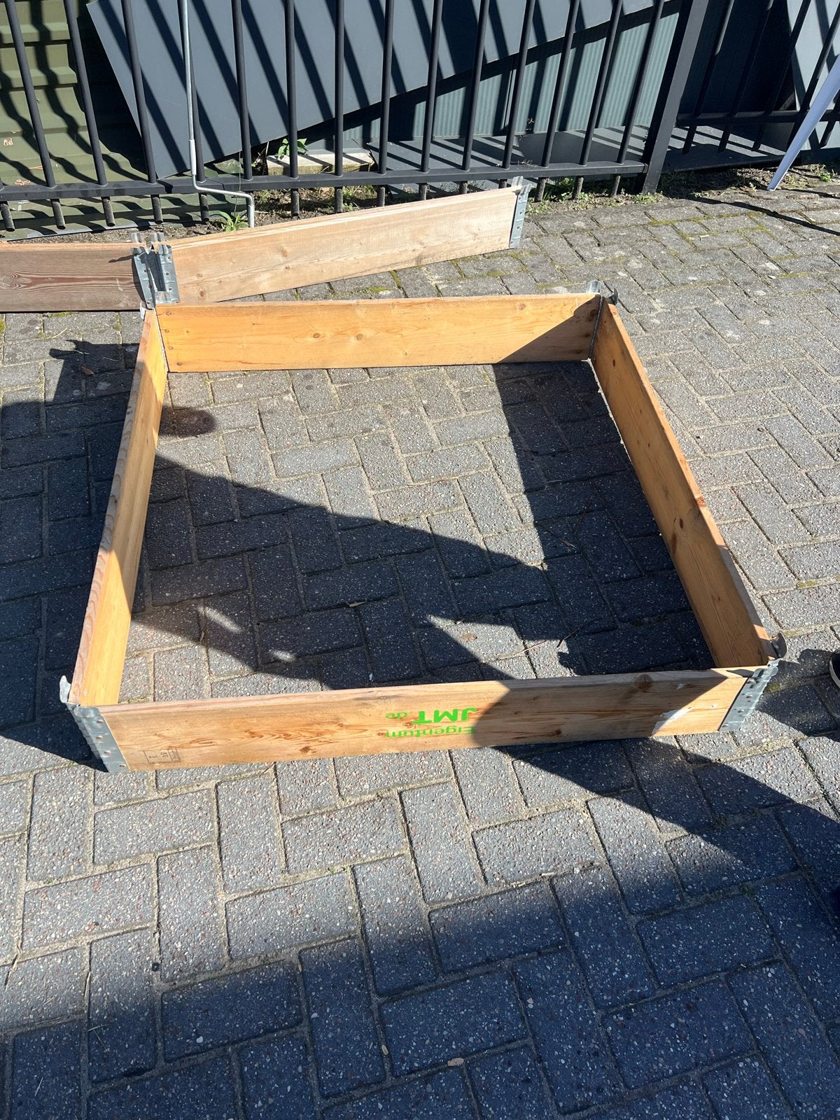 Houten plantenbak voor tuin of balkon 2 stuks, Tuin en Terras, Gebruikt, Minder dan 30 cm, Balkon, Vierkant