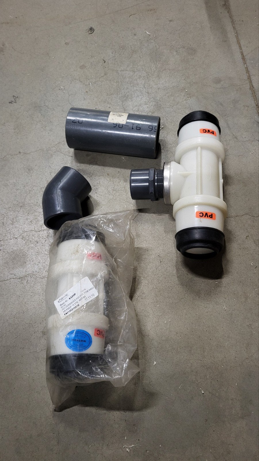 50 Mm PVC hulpstuk  T-stuk 45gr verbinding, Ophalen of Verzenden, Nieuw