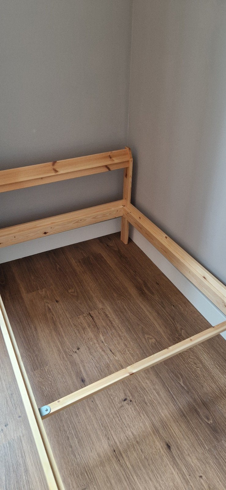 Bedframe Neiden van Ikea, Ophalen, 90 cm, Eenpersoons, Wit