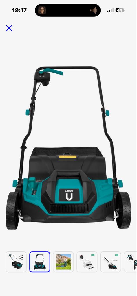 Vonroc SA501AC electrische verticuteermachine, Ophalen of Verzenden, Gebruikt, Elektrische grasmaaier, Opvangzak