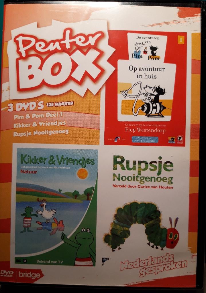 Pim en Pom dl 1, Kikker en Vriendjes Rupsje Nooitgenoeg 3dvd