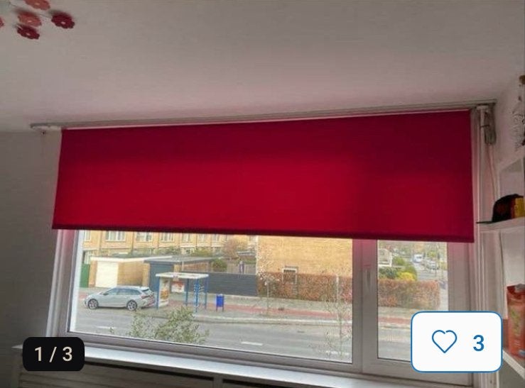 Verduisterend rolgordijn - 2.74 x 1.60 Roze, Ophalen, Gebruikt, Verduisterend, Rolgordijn