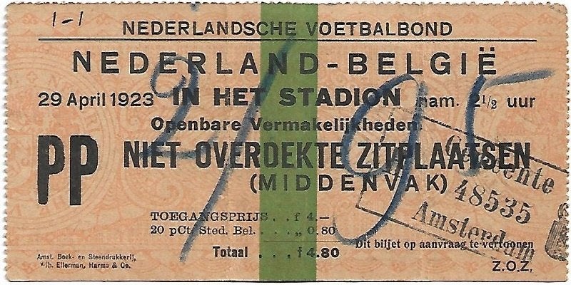 Gezocht voetbal tickets Oude Stadion en/of Olympisch Stadion, Ophalen