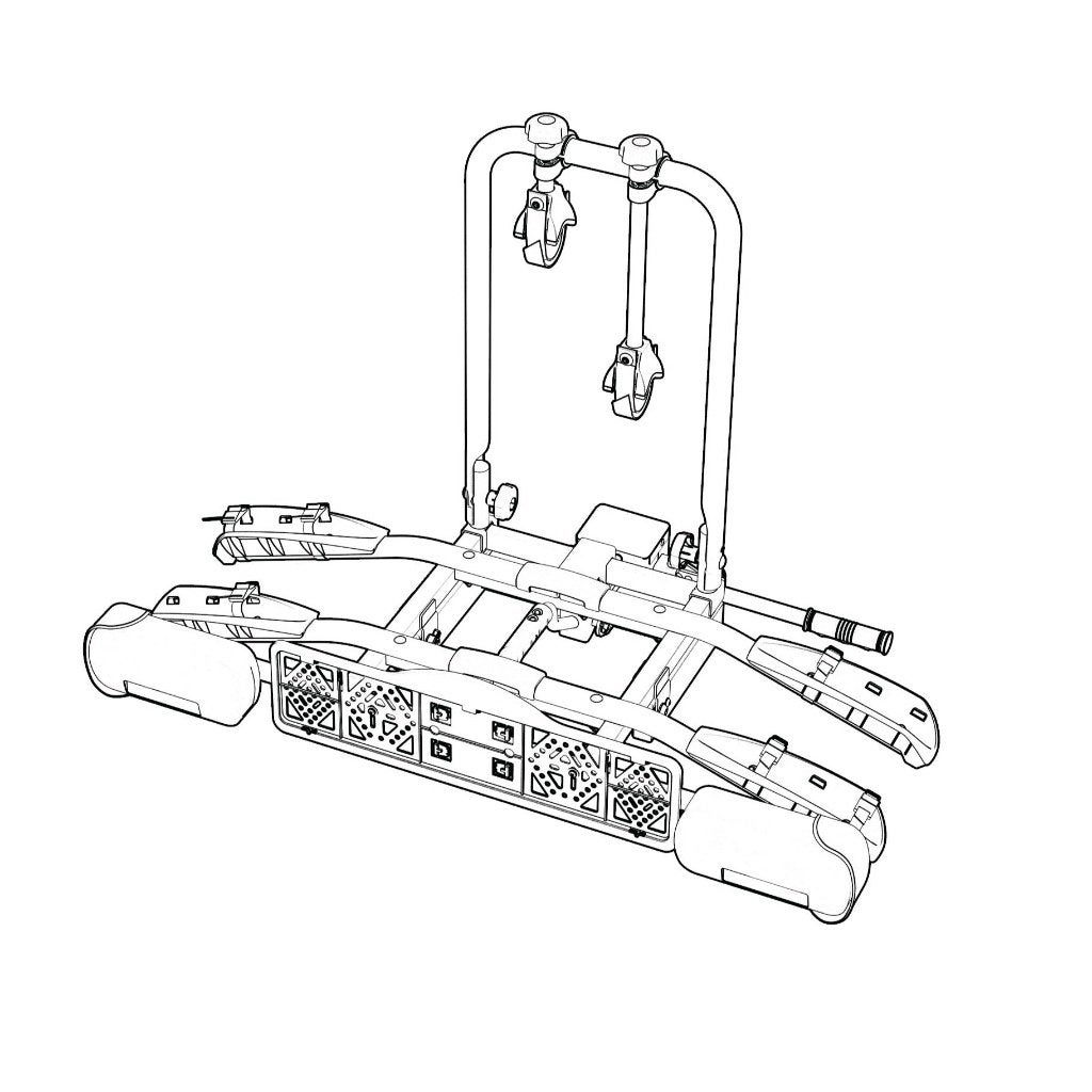 fietsdrager voor 2 e-bikes kantelbaar, Auto diversen, Fietsendragers, Gebruikt, Trekhaakdrager, 2 fietsen, Elektrische fiets, Ophalen