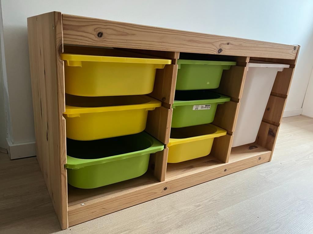 IKEA Trofast opbergkast grenen met bakken, Gebruikt, Kast, 75 tot 100 cm, Minder dan 50 cm