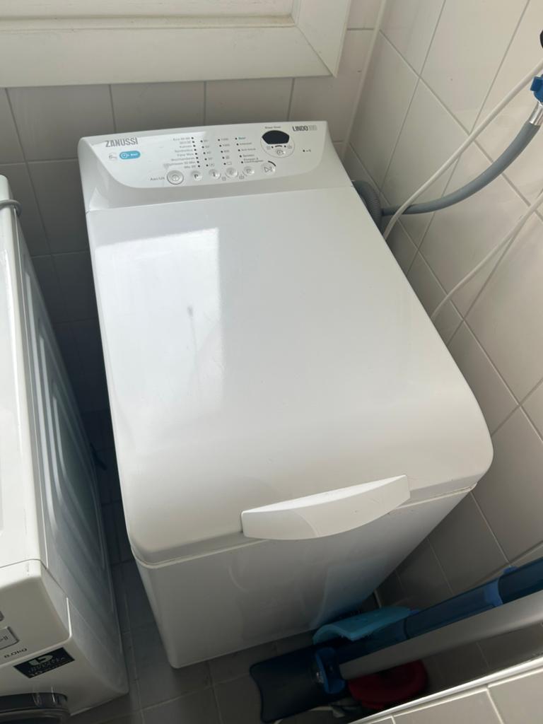 Zanussi Lindo100 bovenlader wasmachine, Witgoed en Apparatuur, Wasdrogers, Ophalen, 6 tot 8 kg, Gebruikt, Overige typen