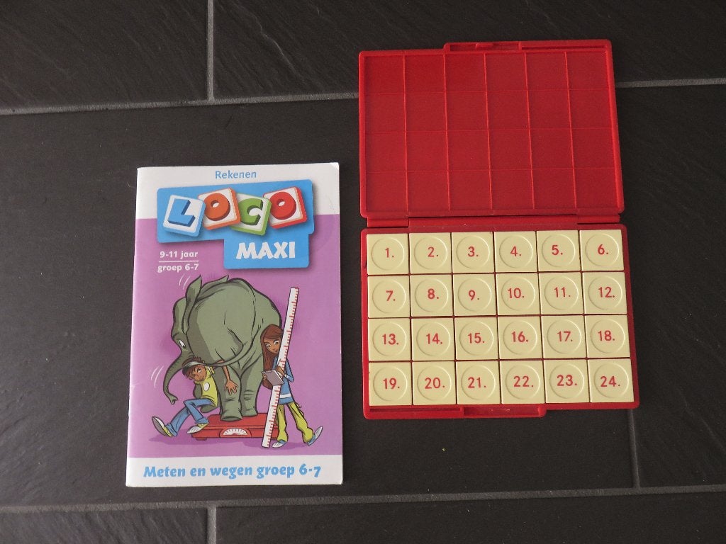 Maxi loco basisset met doos en rekenen groep 6-7., Ophalen of Verzenden, Gebruikt, Puzzelen