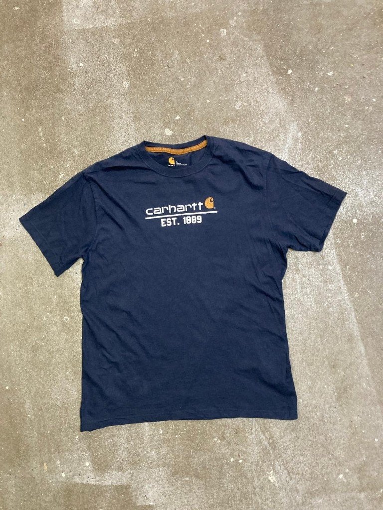 Carhartt Print T-Shirt – L - Orginal Fit - Navy, Kleding | Heren, T-shirts, Maat 52/54 (L), Blauw, Carhartt, Nieuw