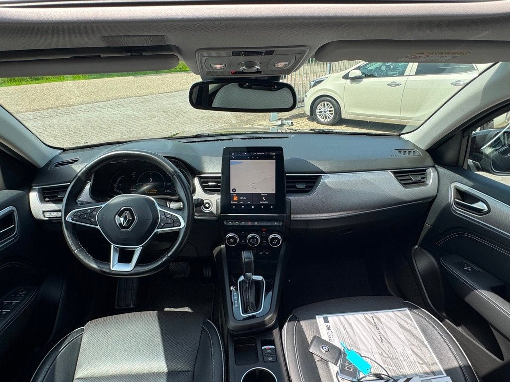 Renault Arkana 1.6 E-Tech Hybrid 145 Intens TREKHAAK / PANO, Auto's, Renault, Zwart, 4 cilinders, Zwart, Leder