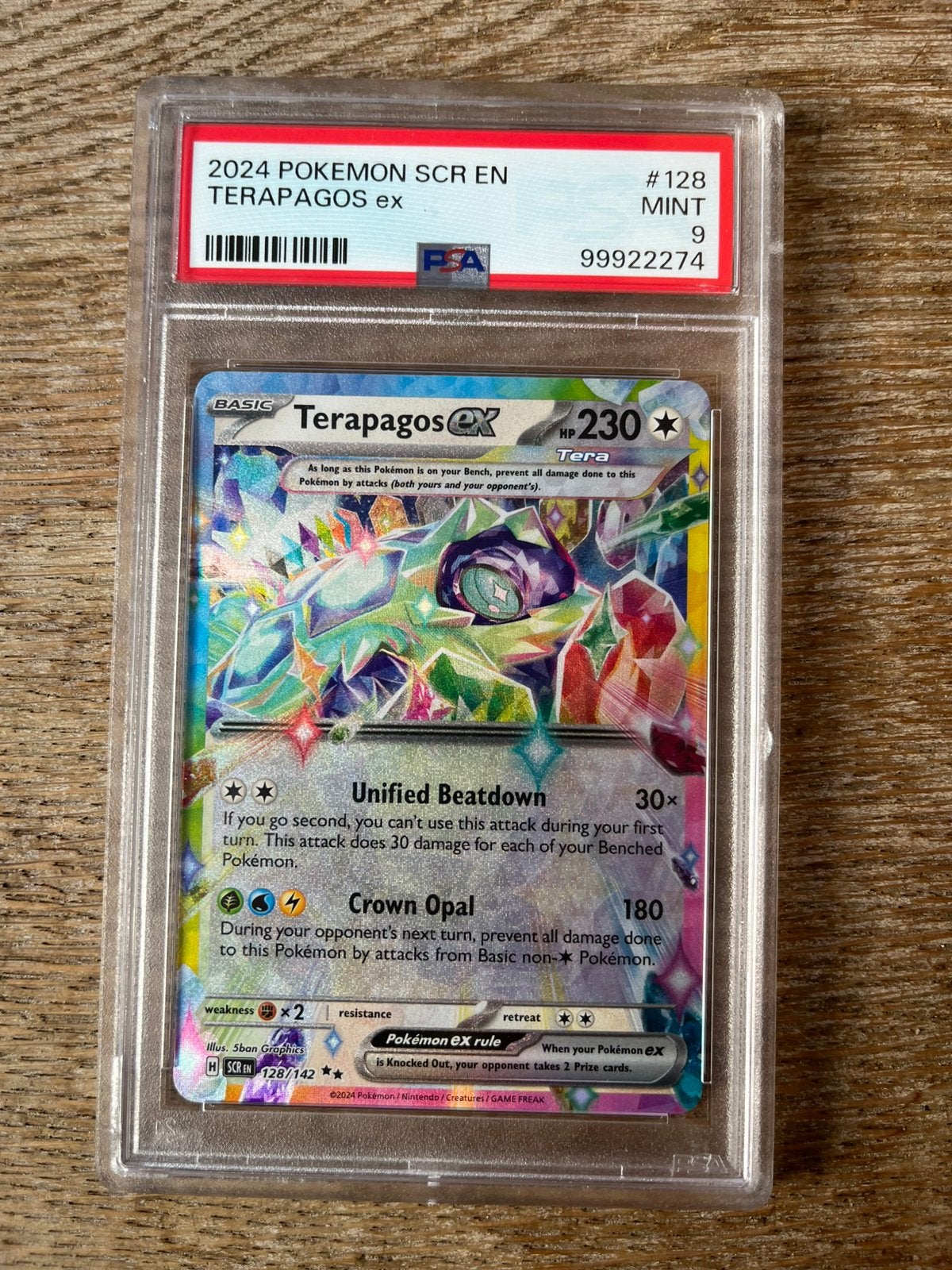 Terapagos [PSA 9] - Stellar Crown 2024, Verzenden, Zo goed als nieuw, Losse kaart