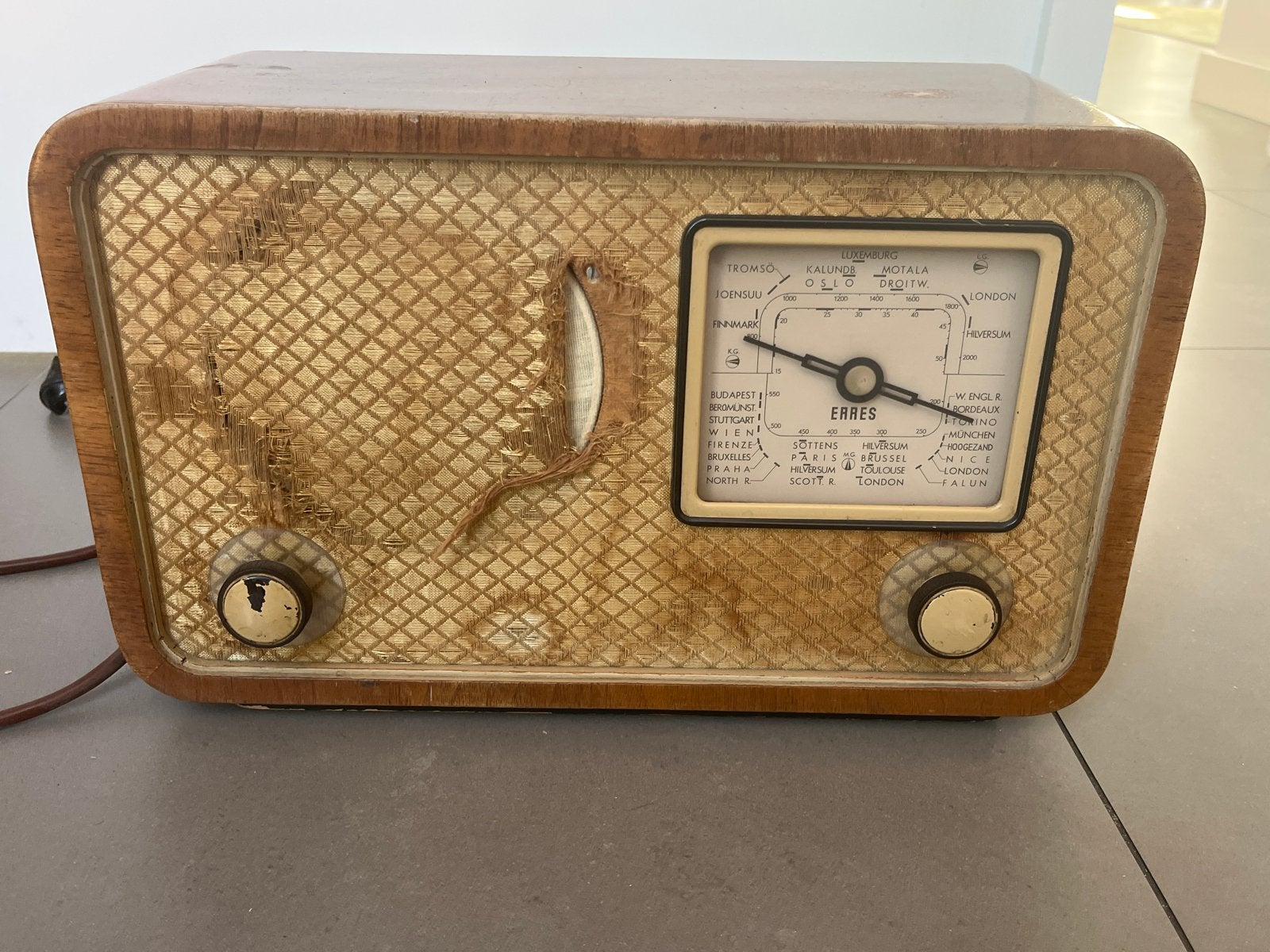 Erres KY485 Vintage Radio - Jaren '50 Buizenradio, Audio, Tv en Foto, Radio's, Ophalen of Verzenden, Gebruikt, Radio
