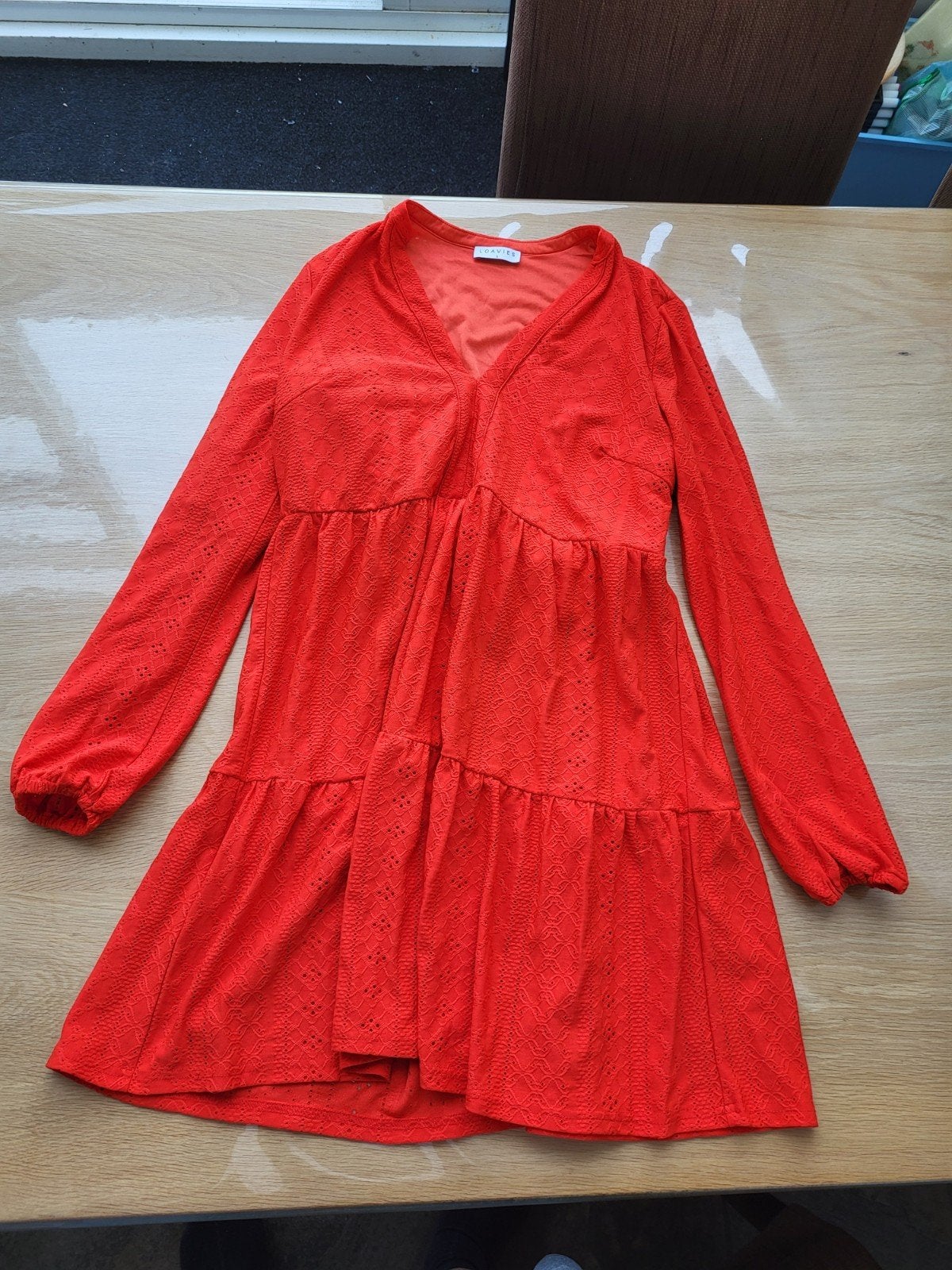 Loavies rood jurkje maat S, Ophalen of Verzenden, Maat 36 (S), Boven de knie, Rood