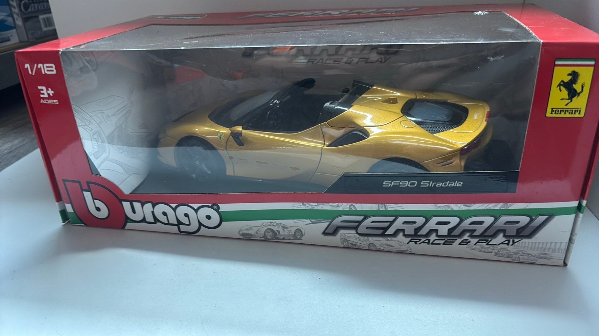 Ferrari sf90 stradale bburago 1.18, Ophalen of Verzenden, Bburago, A, A