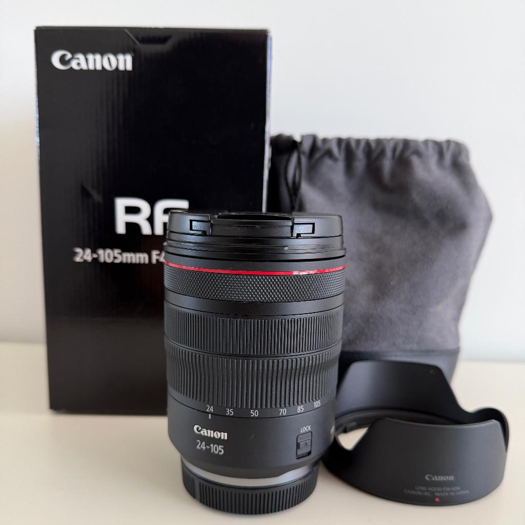 Canon RF 24-105mm F/4L IS USM (nieuwstaat), Ophalen of Verzenden, Zo goed als nieuw, Telelens, Zoom