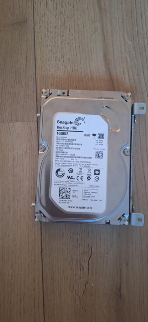Seagate 1tb hdd ophalen, Computers en Software, Harde schijven, Ophalen of Verzenden, Desktop