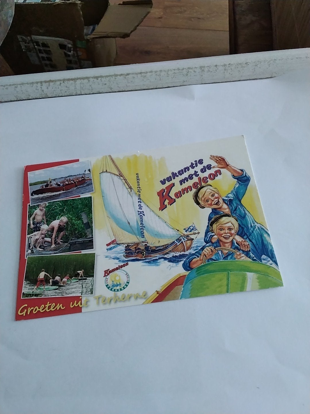 Ansichtkaart Vakantie met de Kameleon - Terherne, Verzamelen, Ophalen of Verzenden, 1980 tot heden, Gelopen, Friesland