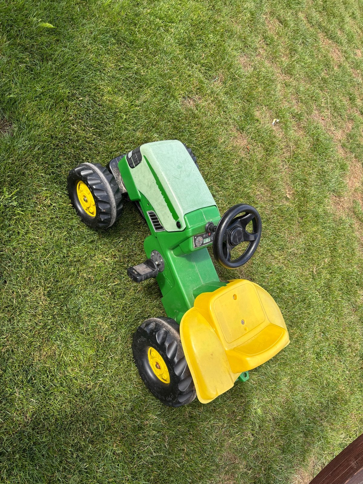 Groene traptractor met gele zitting, Ophalen, Gebruikt, Trapvoertuig