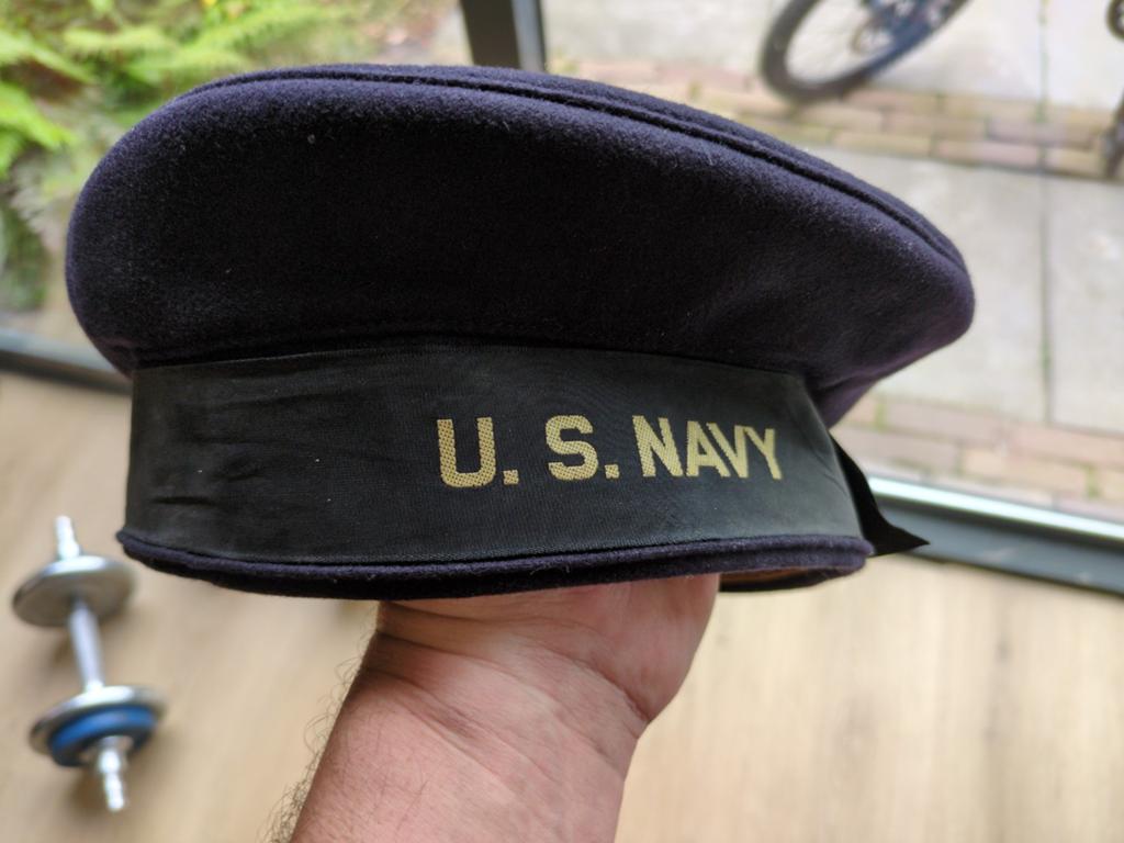 Vintage U.S. Navy Baret - Maat 6 7/8 matrozen pet, Verzamelen, Militaria | Algemeen, Ophalen of Verzenden, Marine, Amerika, Helm of Baret