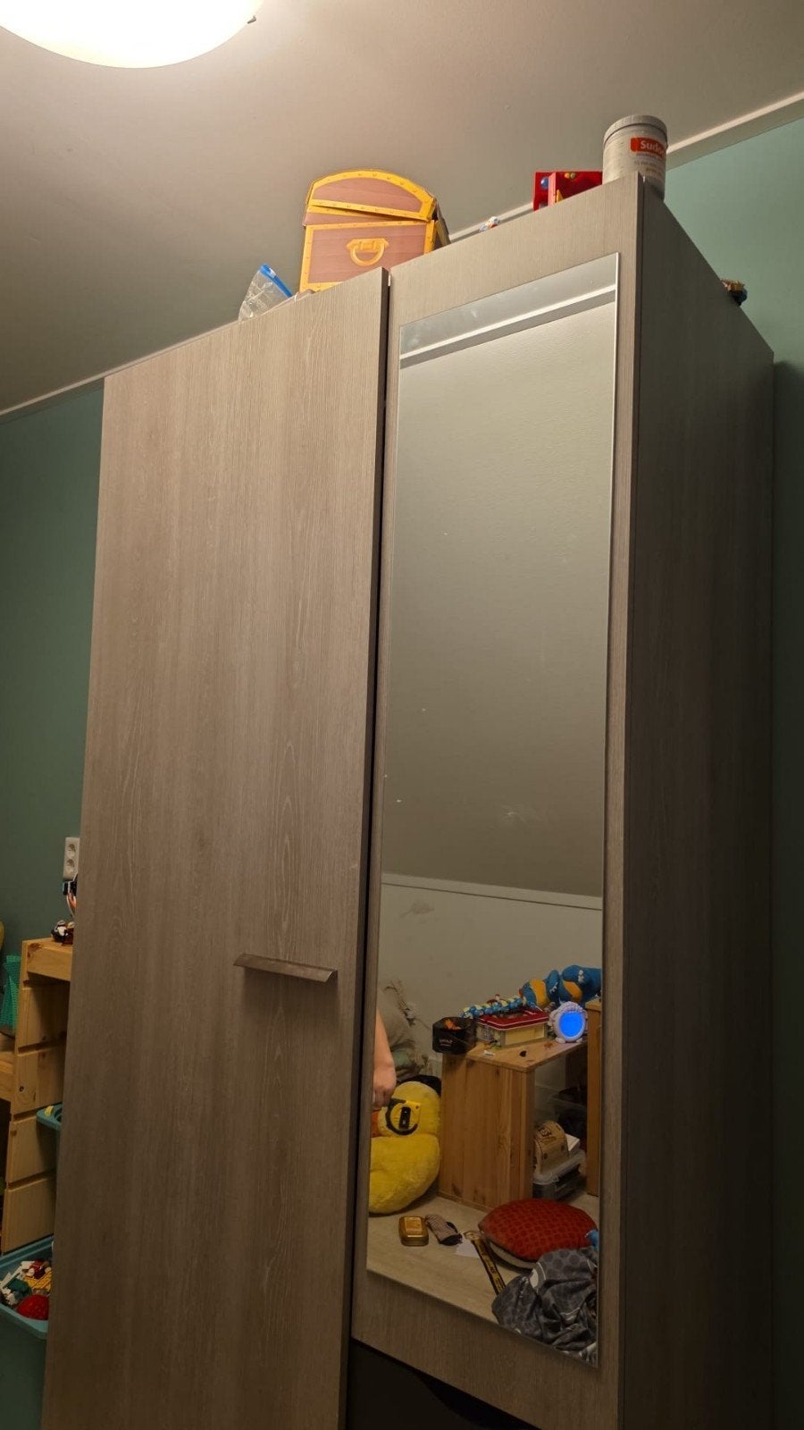 Kledingkast Tempo Leen Bakker - Vergrijsd Eikenkleur, Ophalen, Met deur(en), 100 tot 150 cm, Eikenhout