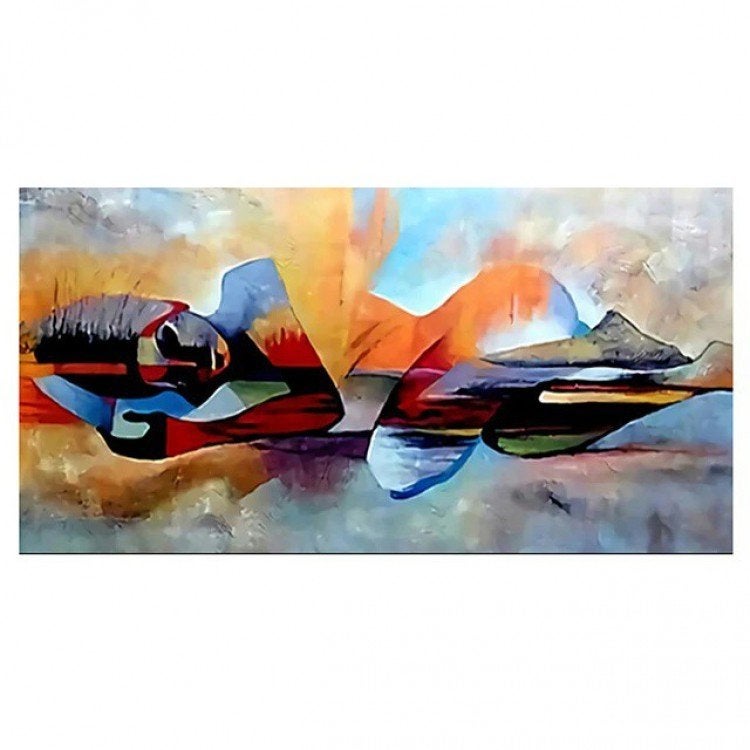 Olieverf schilderij Abstract Liggende Vrouw 120 x 40, Antiek en Kunst, Ophalen