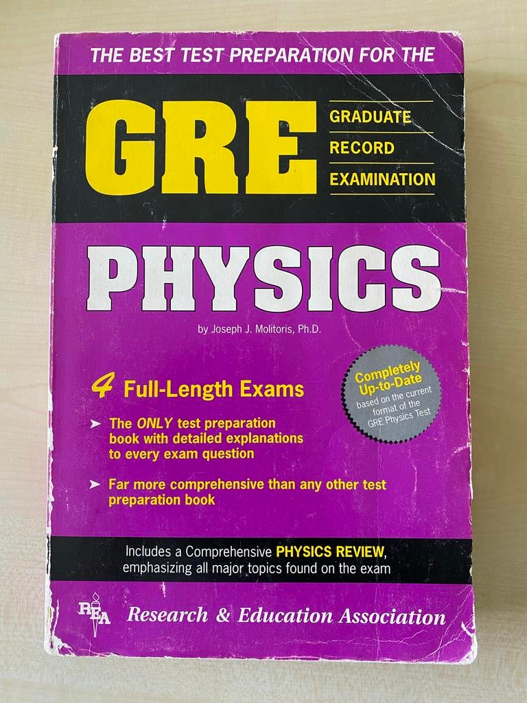 GRE Physics Test Voorbereiding - Joseph J. Molitoris, Ophalen of Verzenden, Beta, Gelezen, WO