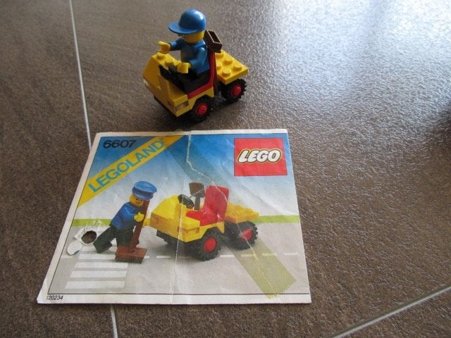 Lego 6607 straatveger / bezemwagen / veegwagen, Gebruikt, Lego, Compleet, Ophalen of Verzenden