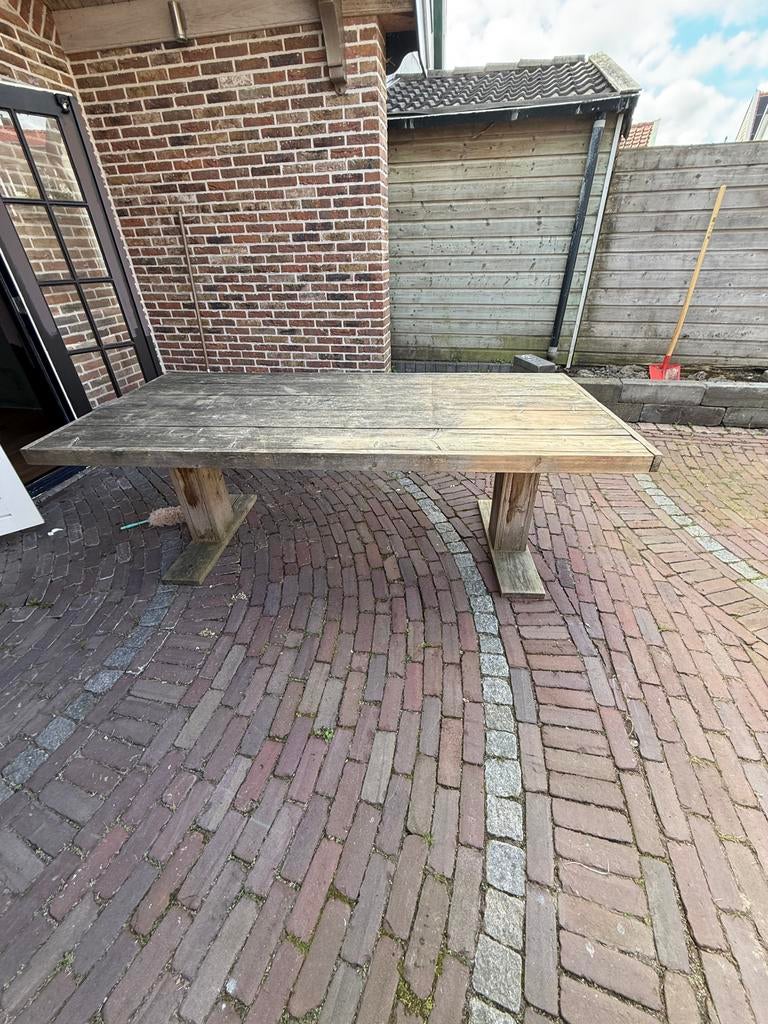 Houten buitentafel, Tuin en Terras, Tuintafels, Ophalen of Verzenden, Gebruikt, Rechthoekig, Hout