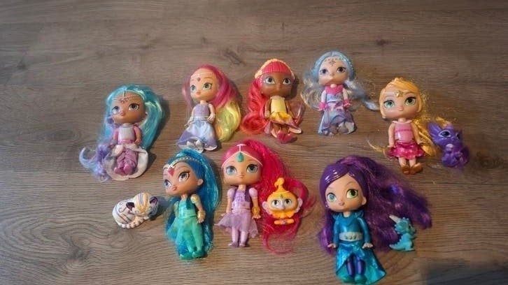 Shimmer en Shine poppetjes speelset met accessoires, Ophalen of Verzenden, Gebruikt, Overige typen