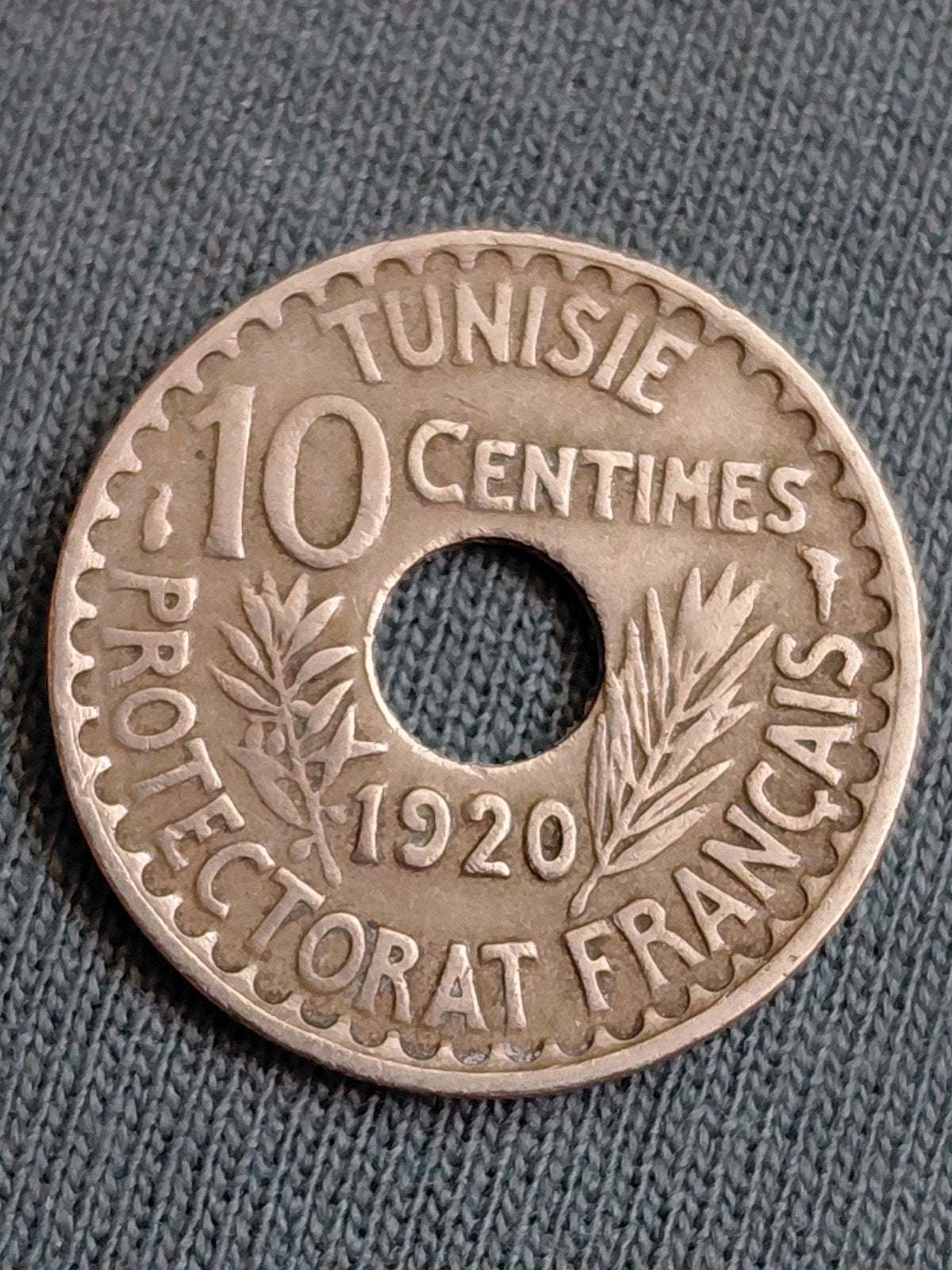 Tunesië 10 Centimes AH1338/AD1820 Muhammad V, Verzenden, Overige landen, Losse munt