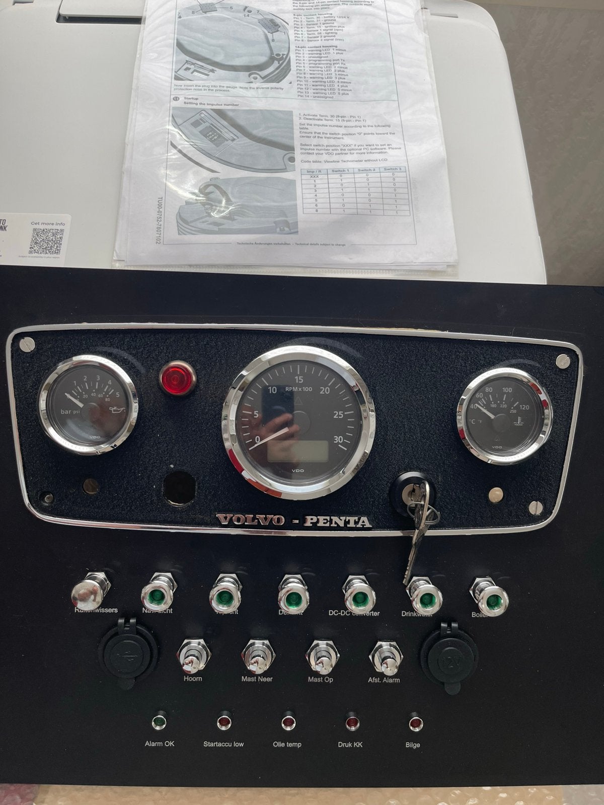 Volvo Penta dashboard., Ophalen of Verzenden, Nieuw, Motor en Techniek
