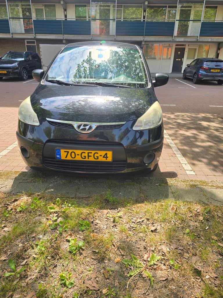 Hyundai i10 1.1 I 5DR 2008 Zwart, Auto's, Voorwielaandrijving, 31 €/maand, 4 cilinders, 400 kg