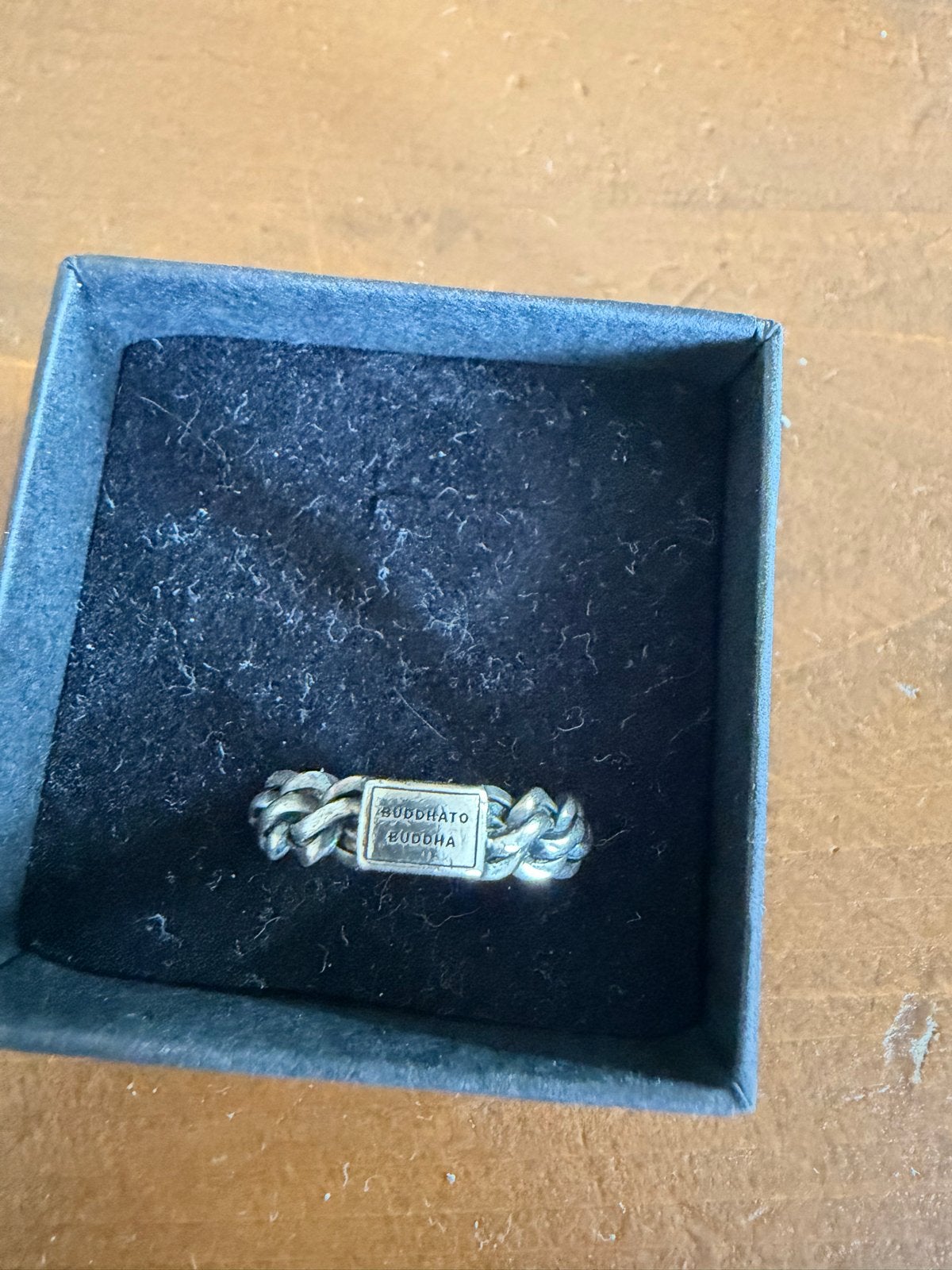 Zilveren Buddha to Buddha ring Katja maat 17, Gebruikt, Ophalen of Verzenden, 17 tot 18, Dame