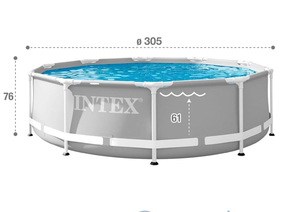 Intex zwembad + extra's. Slecht 1 keer gebruikt., Tuin en Terras, Zwembaden, Ophalen, Minder dan 80 cm, Rond, 300 cm of meer